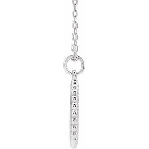 Sterling Silver Round Beaded 16-18" Necklace