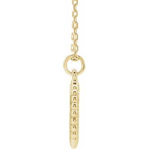 18K Yellow Gold-Plated Sterling Silver Engravable Round Beaded 16-18" Necklace