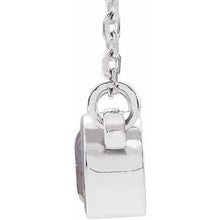 Charger l&#39;image dans la galerie, Sterling Silver 3 mm Round Chatham¬Æ Lab-Created Alexandrite Bezel-Set Solitaire 16&quot; Necklace

