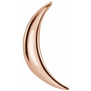 14K Rose Crescent Pendant