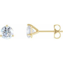 Charger l&#39;image dans la galerie, Clous d&#39;oreilles en diamant cultivé en laboratoire 14K jaune 1 1/2 CTW
