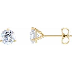 Clous d'oreilles en diamant cultivé en laboratoire 14K jaune 1 1/2 CTW