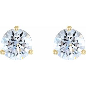 Round 3-Prong Lab-Grown Diamond Stud Earrings  