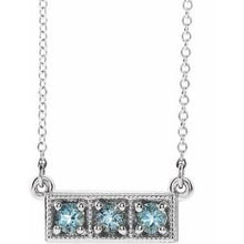 Load image into Gallery viewer, Three-Stone Granulated Bar Necklace or Center 

