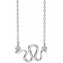 Load image into Gallery viewer, Sterling Silver Snake 16-18&quot; Necklace
