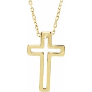 Open Cross Necklace 