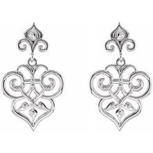 Load image into Gallery viewer, Sterling Silver Decorative Dangle Earring
