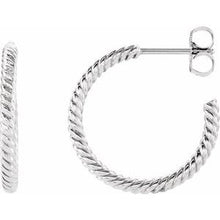 Charger l&#39;image dans la galerie, Continuum Sterling Silver 17 mm Rope Hoop Earrings
