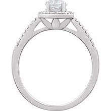 Load image into Gallery viewer, Sterling Silver Lab Created White Sapphire &amp; .01 CTW Diamond Ring
