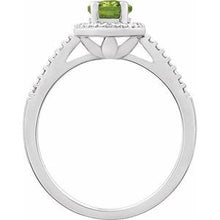 Charger l'image dans la galerie, Sterling Silver Peridot &amp; .01 CTW Diamond Ring

