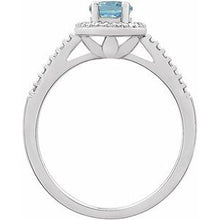 Charger l'image dans la galerie, Sterling Silver Sky Blue Topaz &amp; .01 CTW Diamond Ring
