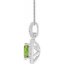Charger l&#39;image dans la galerie, Sterling Silver Peridot &amp; .01 CTW Diamond 18&quot; Necklace
