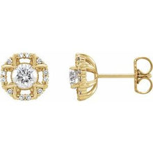 Load image into Gallery viewer, 14K Yellow 5/8 CTW Diamond Earrings
