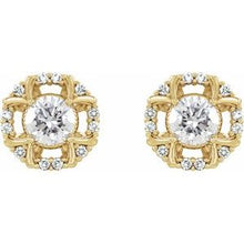 Load image into Gallery viewer, 14K Yellow 5/8 CTW Diamond Earrings

