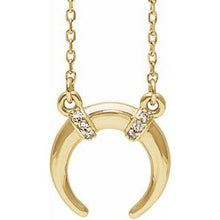 Charger l&#39;image dans la galerie, Accented Crescent Necklace or Center 
