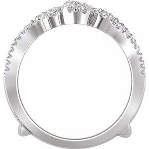 14K Blanc 5/8 CTW Diamond Ring Guard