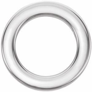 Sterling Silver 15 mm Circle Slide Pendant