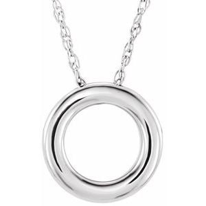 Sterling Silver 13 mm Circle 18