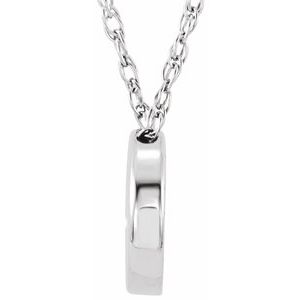 Sterling Silver 10 mm Circle 18" Necklace