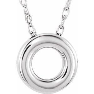 Sterling Silver 10 mm Circle 18