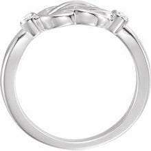 Charger l'image dans la galerie, Sterling Silver .06 CTW Diamond Knot Ring
