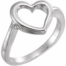 Load image into Gallery viewer, Sterling Silver Open Heart Ring
