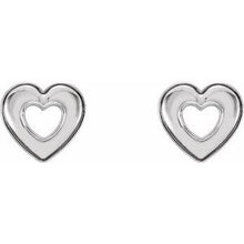 Load image into Gallery viewer, Sterling Silver Heart Earrings
