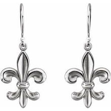Load image into Gallery viewer, Sterling Silver Fleur-de-lis Earring
