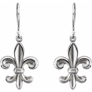 Sterling Silver Fleur-de-lis Earring