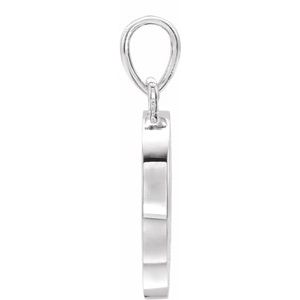 Sterling Silver Zircon Disc Pendant