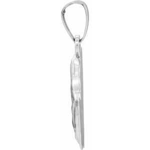 Sterling Silver 18.75x16 mm Praying Hands Pendant