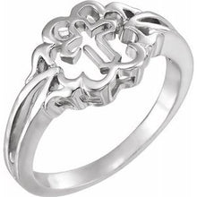 Load image into Gallery viewer, Sterling Silver Cross Chastity Rings¬Æ Size 6
