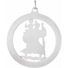 Load image into Gallery viewer, Sterling Silver 29 mm St. Christopher Medal
