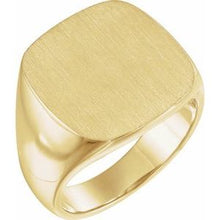 Load image into Gallery viewer, 18K Yellow 18 mm Square Signet Ring
