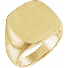 Load image into Gallery viewer, 14K Yellow 18 mm Square Signet Ring
