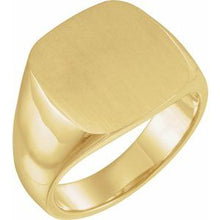 Charger l'image dans la galerie, Chevalière carrée 14K jaune 16 mm
