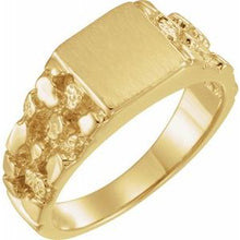 Charger l'image dans la galerie, Square Nugget Signet Ring
