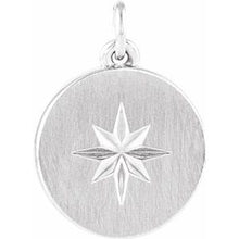 Load image into Gallery viewer, Sterling Silver Starburst Disc Pendant
