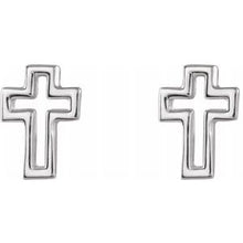 Load image into Gallery viewer, Open Cross Earrings 
