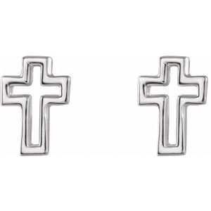 Open Cross Earrings 