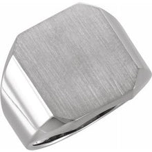 Load image into Gallery viewer, Platinum 18x16 mm Octagon Signet Ring
