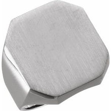 Load image into Gallery viewer, Platinum 22x20 mm Octagon Signet Ring
