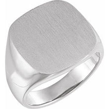 Load image into Gallery viewer, Platinum 18 mm Square Signet Ring
