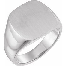 Charger l&#39;image dans la galerie, Chevalière Carrée 14K Blanche 16 mm
