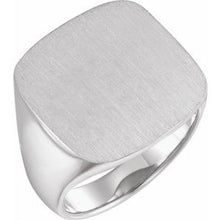Load image into Gallery viewer, 14K White 20 mm Square Signet Ring
