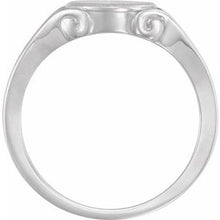 Charger l'image dans la galerie, Sterling Silver 12x10 mm Oval Signet Ring
