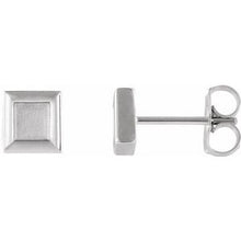 Load image into Gallery viewer, Sterling Silver Square Petite Earrings
