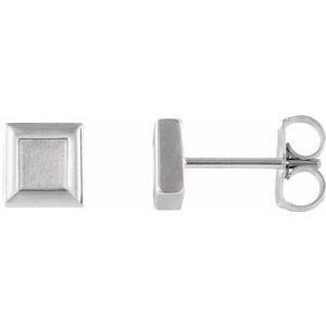 Sterling Silver Square Petite Earrings