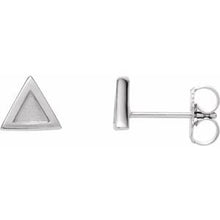 Load image into Gallery viewer, Sterling Silver Petite Triangle Earrings
