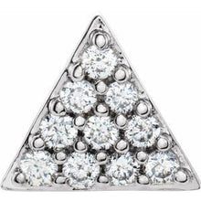 Charger l&#39;image dans la galerie, 14K White .05 CTW Diamond Cluster Triangle Dangle
